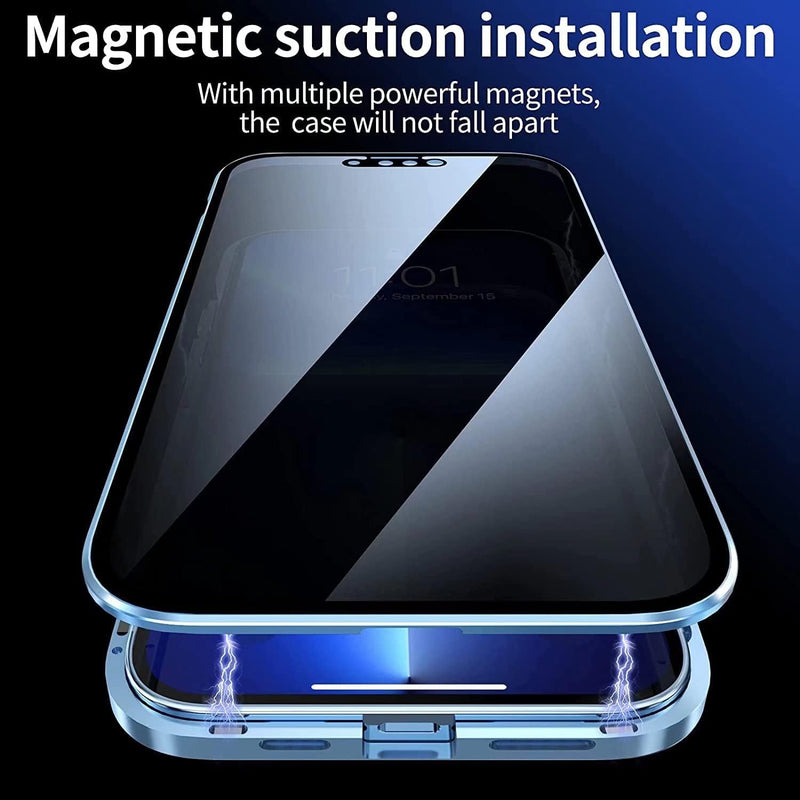 Exclusive Privacy Magnetic Glass Phone Case With 360° Protection ( Xiaomi )