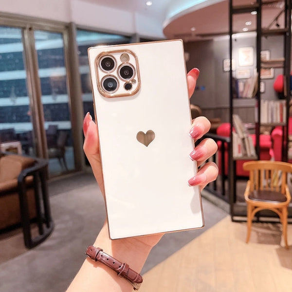 Glossy Square Love Phone Case